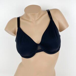 Women's Calvin Klein Underwire Bra size 36DD Black Silky Fabric